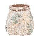 Clayre & Eef Bloempot 14x14x13 cm Beige Groen Terracotta