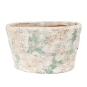 Clayre & Eef Bloempot 25x16x15 cm Beige Groen Terracotta