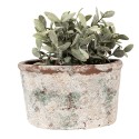 Clayre & Eef Fioriera 21x13x12 cm Beige Verde Terracotta