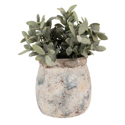 Clayre & Eef Pot de fleurs Ø 14x14 cm Beige Bleu Terre cuite