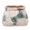 Clayre & Eef Fioriera 20x14x13 cm Beige Verde Terracotta