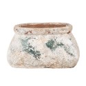 Clayre & Eef Bloempot 17x13x9 cm Beige Groen Terracotta