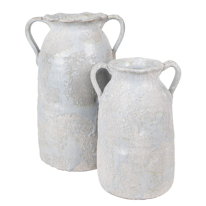 Clayre & Eef Vase 15x12x20 cm Grau Terrakotta