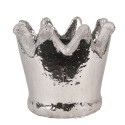 Clayre & Eef Planter Crown Ø 15x14 cm Silver colored Terracotta