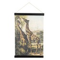 Clayre & Eef Tappeto da parete 40x2x60 cm Marrone Nero  Lino   Rettangolo Giraffe