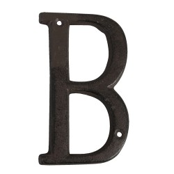 Clayre & Eef IJzeren Letter B  13 cm Bruin Ijzer