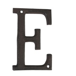 Clayre & Eef IJzeren Letter E  13 cm Bruin Ijzer