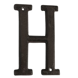 Clayre & Eef IJzeren Letter H  13 cm Bruin Ijzer