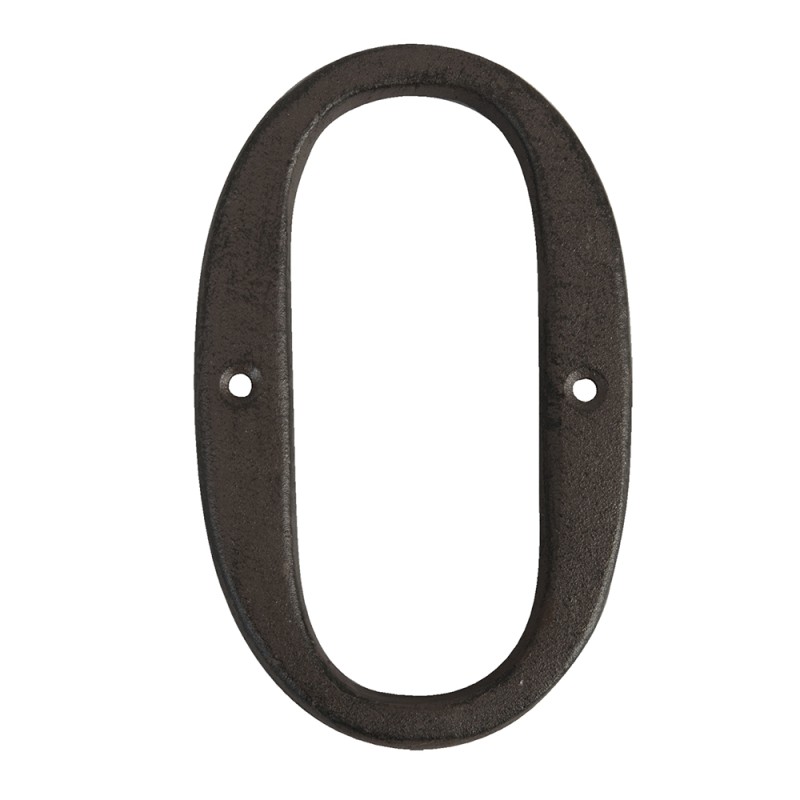 Clayre & Eef Iron Letter O 13 cm Brown Iron