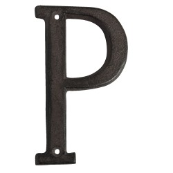 Clayre & Eef IJzeren Letter P  13 cm Bruin Ijzer