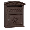 Clayre & Eef Briefkasten 27x9x31 cm Braun Metall Rechteck Letters