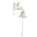 Clayre & Eef Campanello antico 24x10x49 cm Bianco Ferro