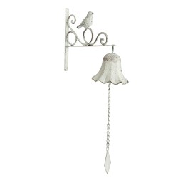 Clayre & Eef Sonnette ancienne 24x10x49 cm Blanc Fer