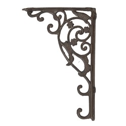 Clayre & Eef Shelf Bracket 4x33x21 cm Brown Iron