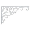 Clayre & Eef Supporto per mensola 4x33x21 cm Bianco Ferro