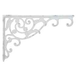 Clayre & Eef Shelf Bracket 4x33x21 cm White Iron