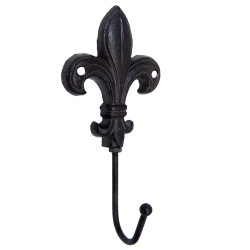 Clayre & Eef Wall Hook 8x5x15 cm Brown Iron