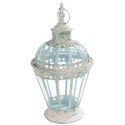 Clayre & Eef Lantern Ø 29x55 cm White Iron Round