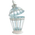 Clayre & Eef Lantern Ø 29x55 cm White Iron Round