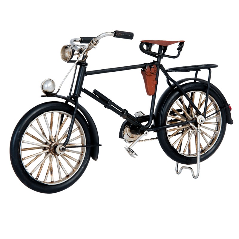 Clayre & Eef Dekorative Miniatur Fahrrad 21x7x13 cm Schwarz Eisen