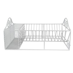 Clayre & Eef Drying Rack 40x27x18 cm White Iron Rectangle