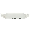 Clayre & Eef Decorative Serving Tray 16x8x1 cm White Iron Rectangle