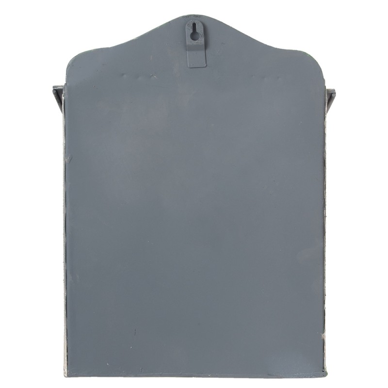 Clayre & Eef Boîte aux lettres 26x10x35 cm Gris Fer Rectangle Fleurs Post