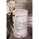 Clayre & Eef Pedal Bin 29x35x45 cm White Iron Round