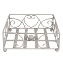 Clayre & Eef Napkin Holder 17x17x7 cm Grey Iron Square Heart