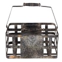 Clayre & Eef Portabottiglie 30x20x31 cm Nero Metallo