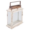 Clayre & Eef Lantern 25x12x30 cm Beige Iron Rectangle