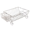 Clayre & Eef Drying Rack 42x29x17 cm White Iron Rectangle