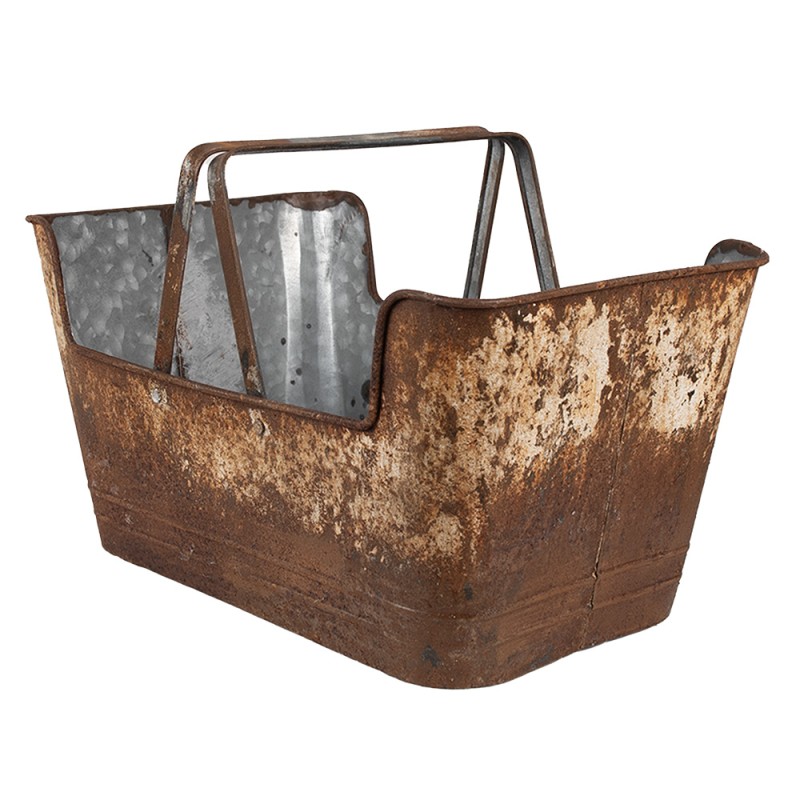 Clayre & Eef Planthouder  45x28x23 cm Bruin Ijzer Rechthoek