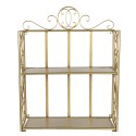 Clayre & Eef Wall Rack 41x18x53 cm Gold colored Iron Rectangle