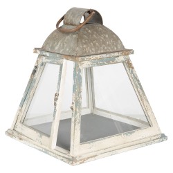 Clayre & Eef Lantern 33x33x37 cm Beige Wood