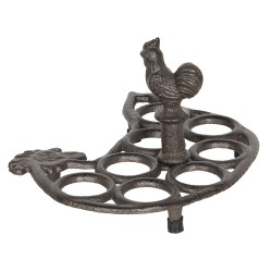 Clayre & Eef Egg Holder 21x16x12 cm Brown Iron