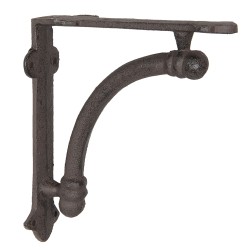 Clayre & Eef Shelf Bracket 5x19x19 cm Brown Iron