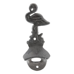 Clayre & Eef Bottle Opener 7x4x16 cm Brown Iron Flamingo