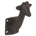 Clayre & Eef Patère murale Girafe 10x4x7 cm Marron Fer