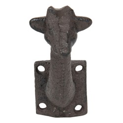 Clayre & Eef Wandhaak Giraf 10x4x7 cm Bruin Ijzer