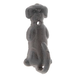 Clayre & Eef Wall Hook 5x4x10 cm Brown Iron Dog