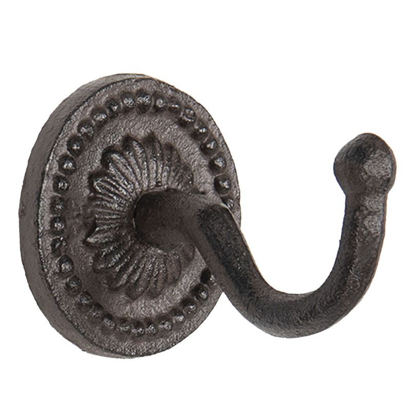 Clayre & Eef Wall Hook 6x9x6 cm Brown Iron