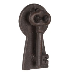 Clayre & Eef Heurtoir en fonte 13x7x3 cm Marron Fer Clé