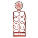 Clayre & Eef Wine Rack 22x18x58 cm Red Iron