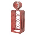 Clayre & Eef Wine Rack 22x18x58 cm Red Iron