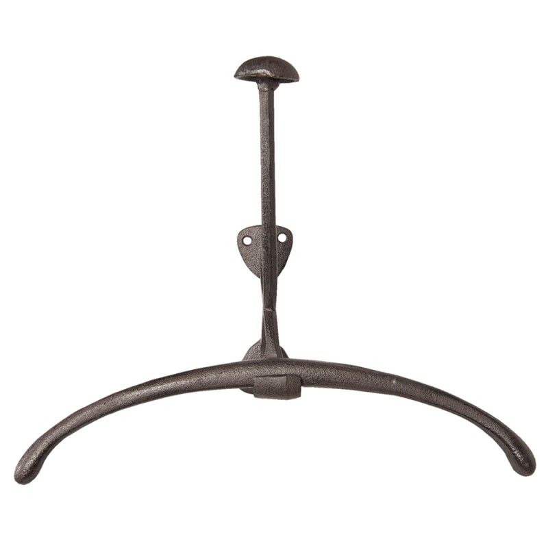 Clayre & Eef Wall Coat Rack 33x13x26 cm Brown Iron