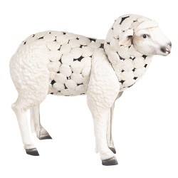 Clayre & Eef Decoration Sheep 49x17x45 cm White Iron