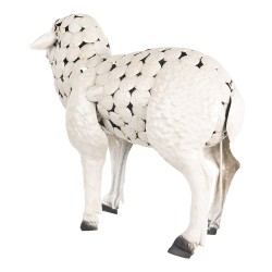 Clayre & Eef Decoratie Schaap 49x17x45 cm Wit Ijzer