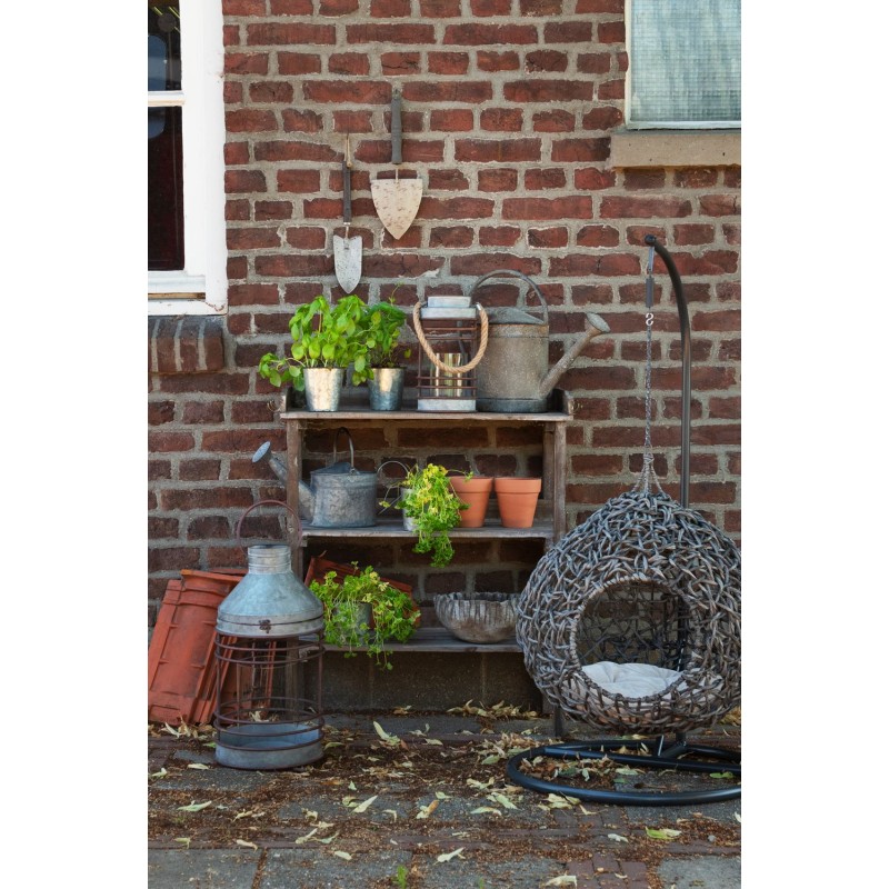 Clayre & Eef Decoratie Gieter  47x18x39 cm Grijs Metaal