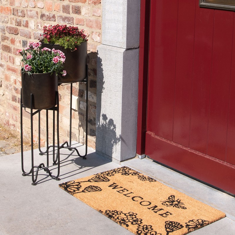 Clayre & Eef Porte-plantes Ø 20x60 cm Marron Fer Rond